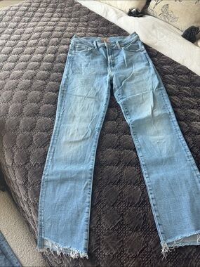 Mother Jeans Light Blue Straight-Leg Women’s Jeans - Classic Wash